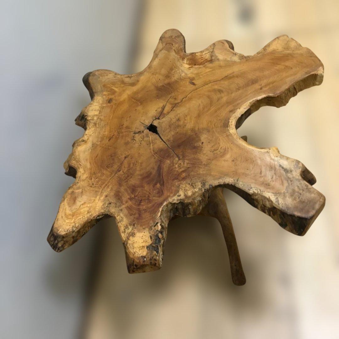 天然木 一枚板 ローテーブル サイドテーブル 無垢材 250809-10