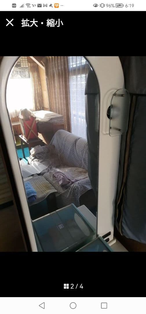 W‼️引取限定ホワイト ドレッサー・鏡台 楕円形ミラードレッサー鏡台