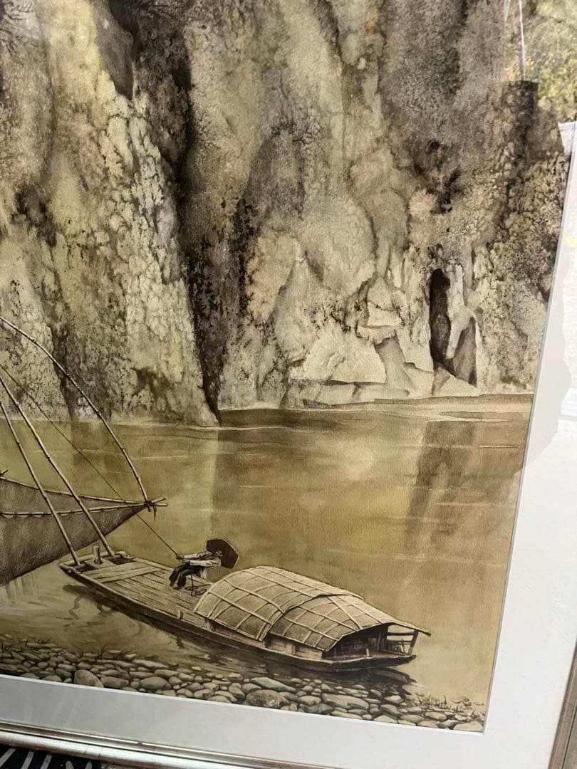 絵画　レトロ　インテリア　額付き