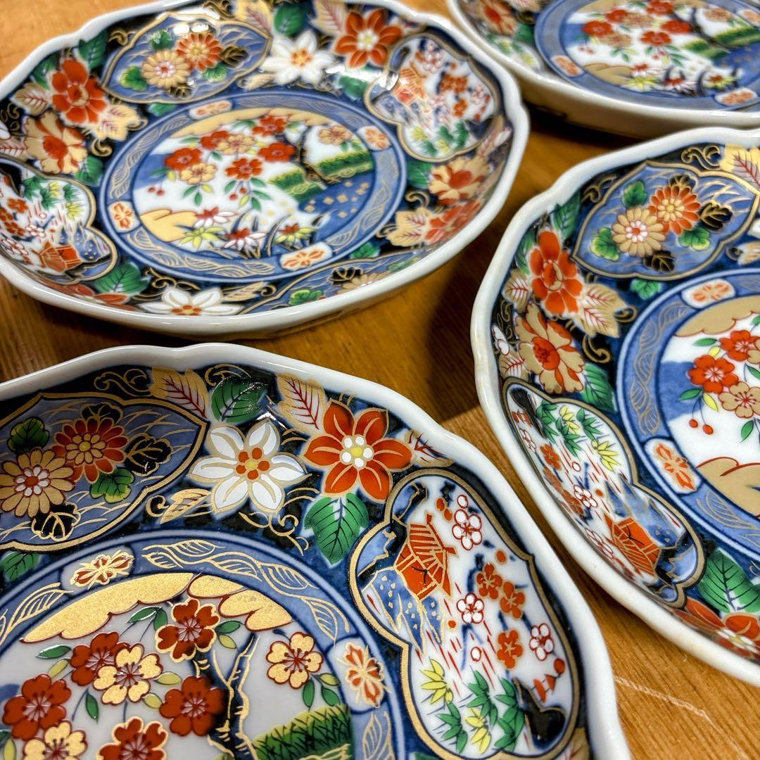 有田焼　高峰窯　金彩　古伊万里　中皿　盛皿　直径16.3cm