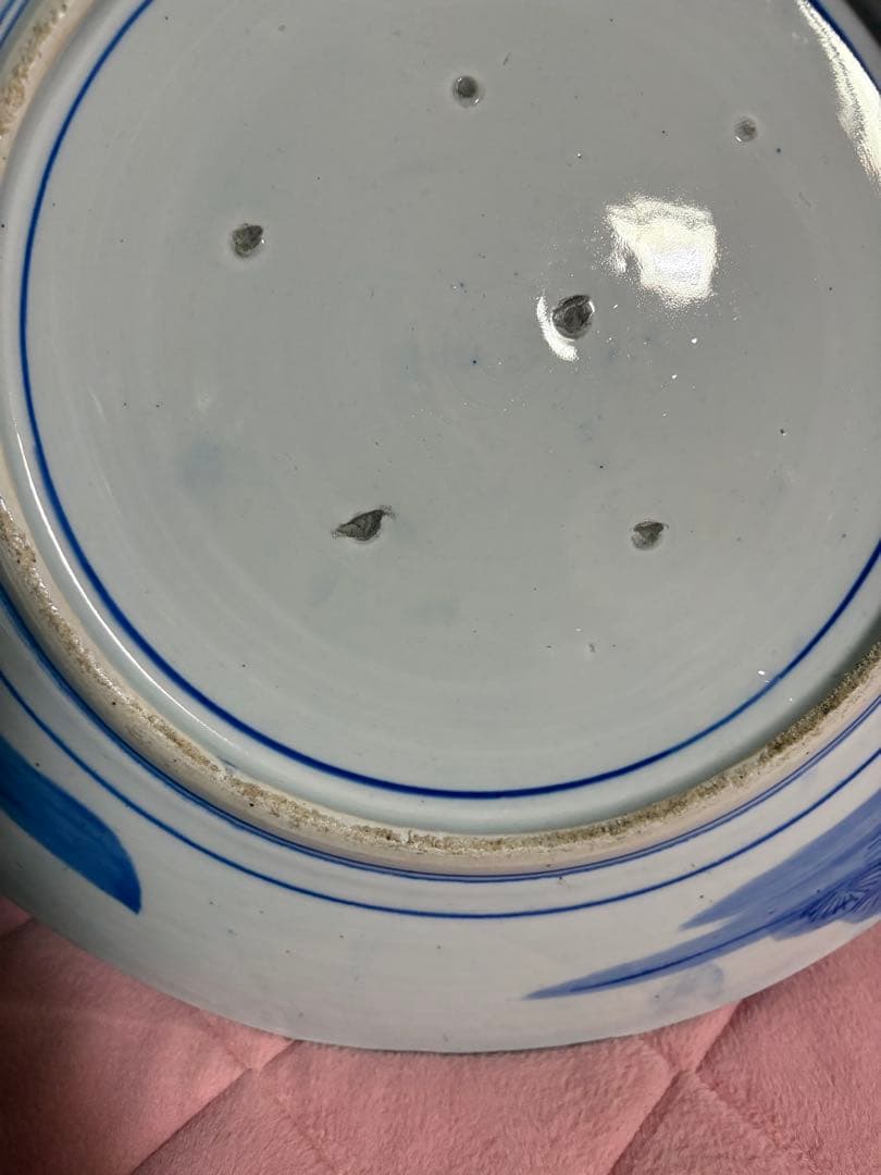 飾り皿　スタンド付き　大皿　鯉に花