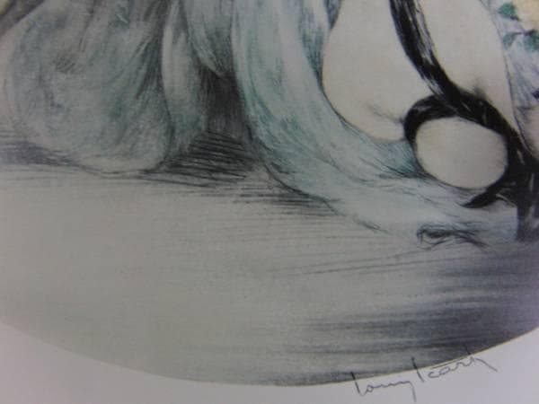 ルイ・イカール豪華限定版・バラ、希少な額装用画集より、新品高級額装付