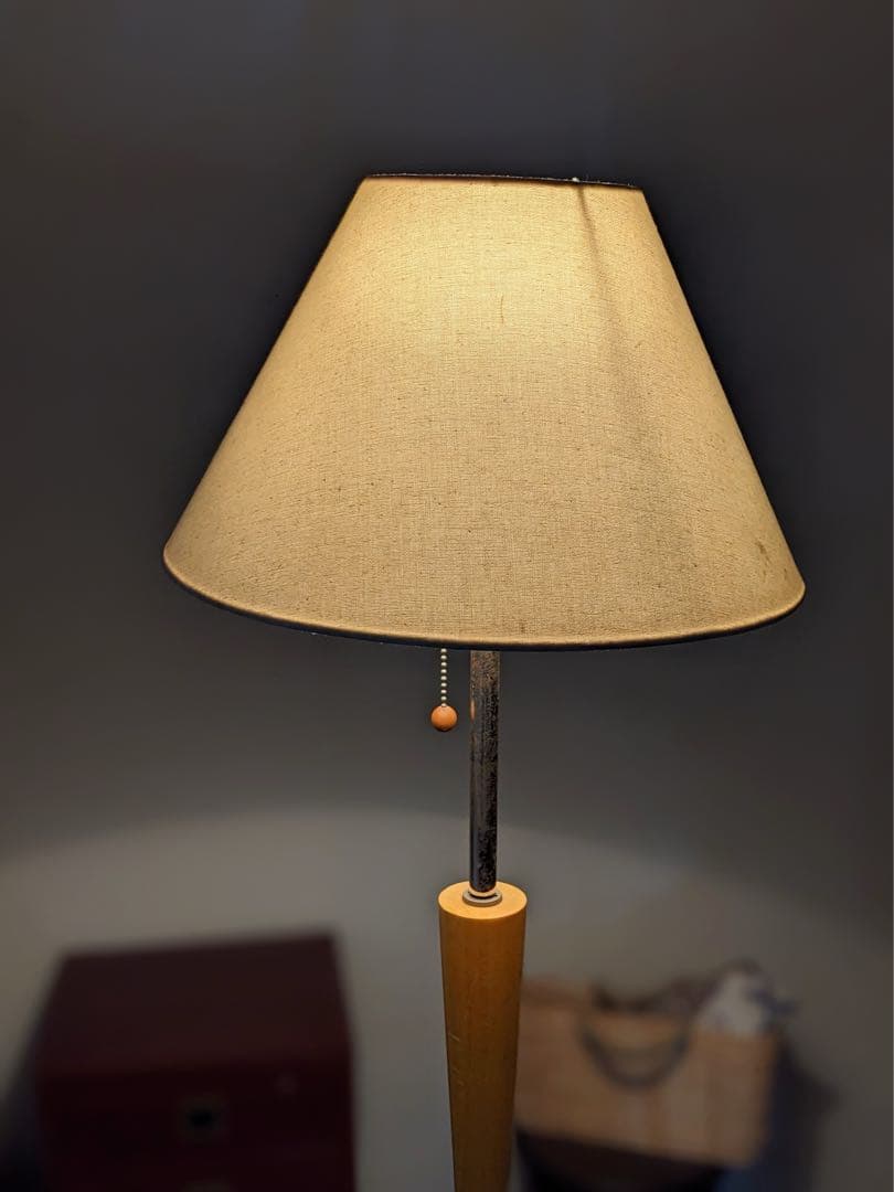 モダンデザインのフロアライト　スタンド照明　生成シェード