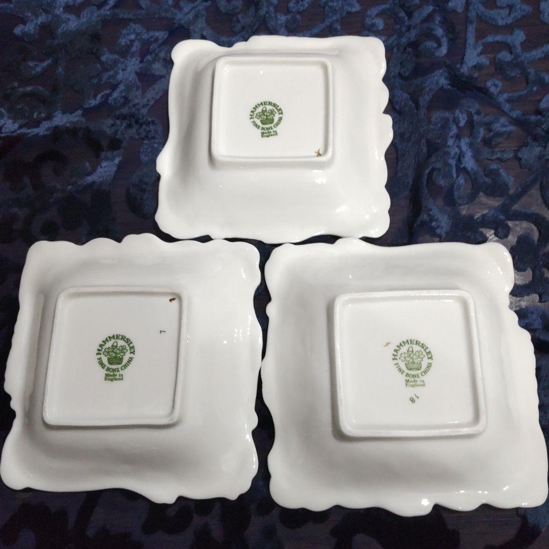 【未使用】 hammersley ハマースレイ 変形スクエア皿３枚セット