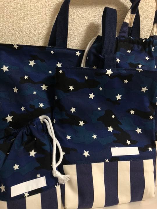 迷彩　ストライプ　入学、入園セット