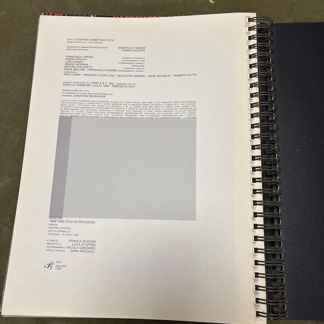 芸術写真 L'UOMO VOGUE1968-1998 STILE IN PROGRESS