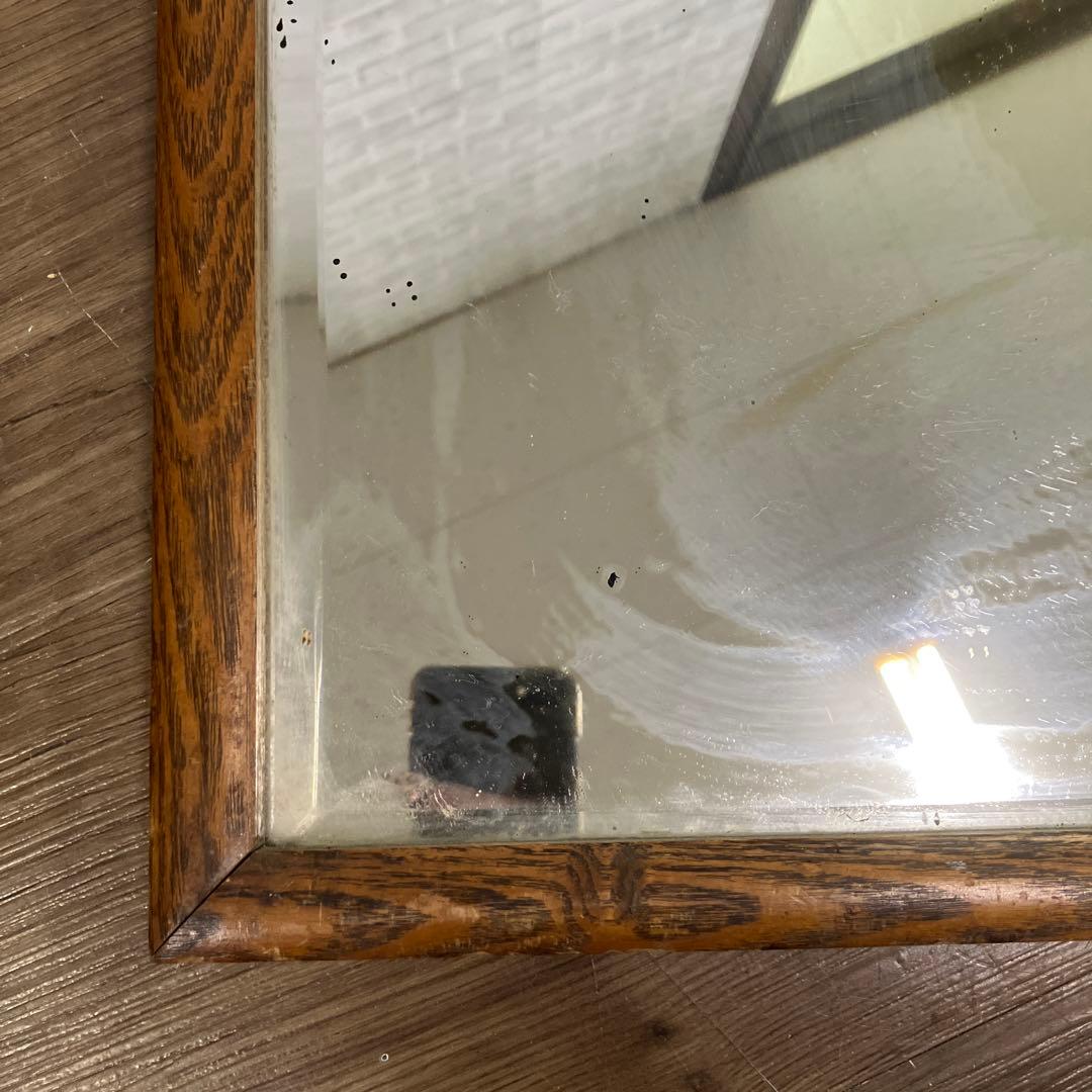 A-4 昭和レトロ ヴィンテージ風 木製フレーム 全身鏡 姿見 ウォールミラー