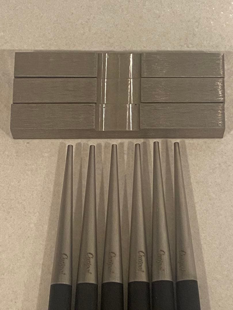 クチポールGOA 黒　箸&箸置き　3セット