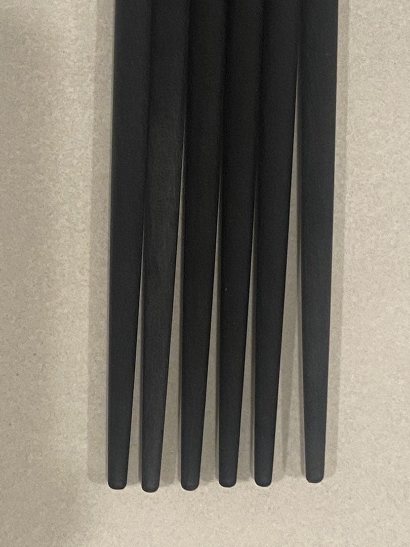 クチポールGOA 黒　箸&箸置き　3セット