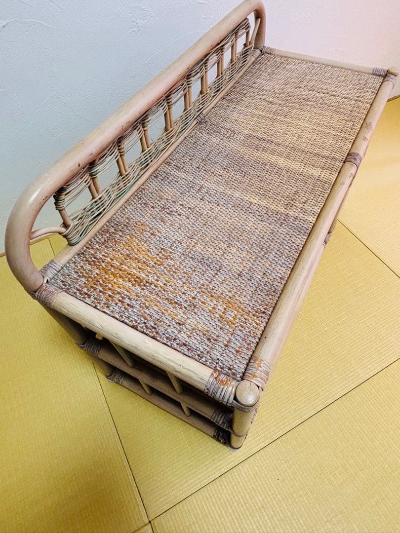 ラタン収納ラック 引き出し4杯 籐家具 ナチュラル 棚