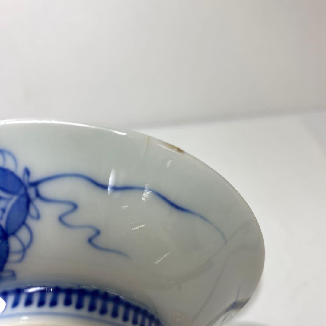 時代　色鍋島　小皿6枚　木箱付　直径9.7㎝　東さ7-0323①