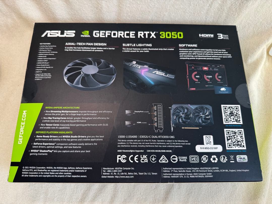 ASUS Dual GeForce RTX™ 3050 8GB