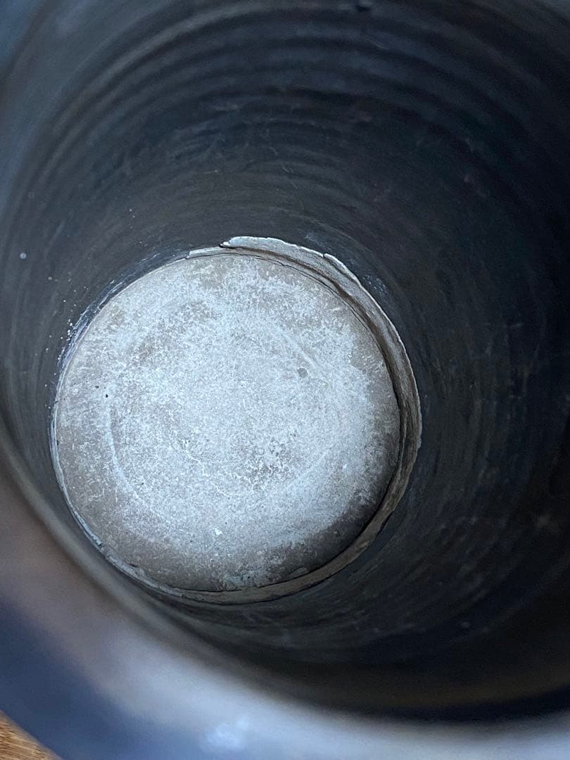 ⭐️明治時代 貼花 鬼面 鷹 翔雀文様 筒形壺 瓶 一点物 置物飾り 骨董品