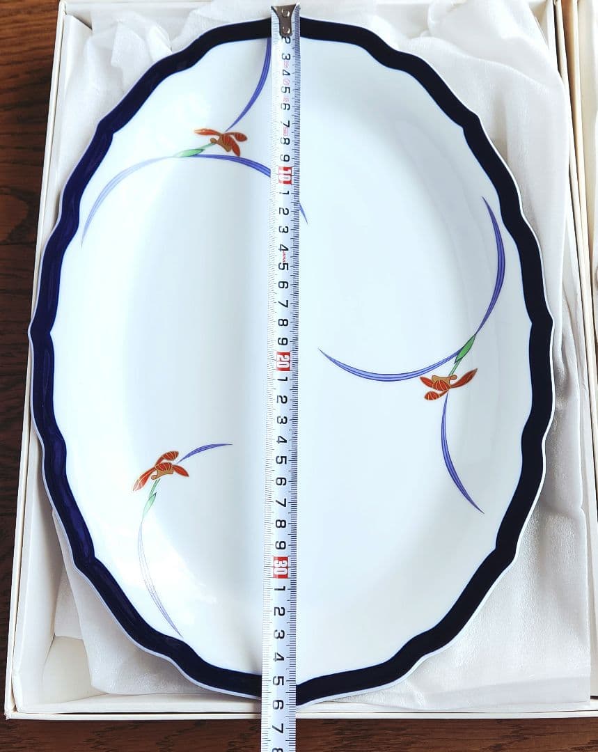 香蘭社　オーキッドレース　オーバルプレート　大皿 2枚