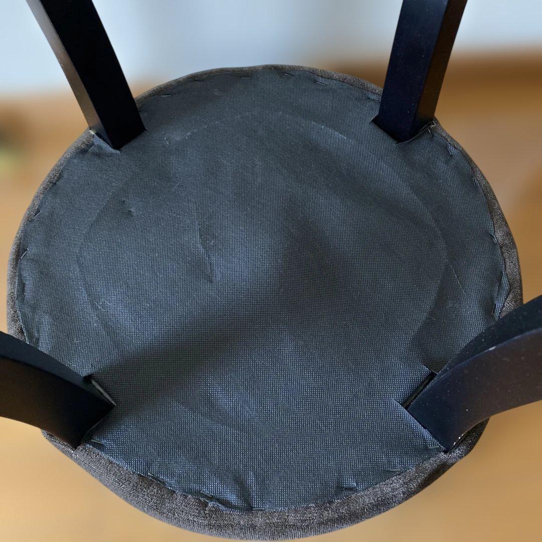 東京インテリア ブラウン ファブリック 円形スツール