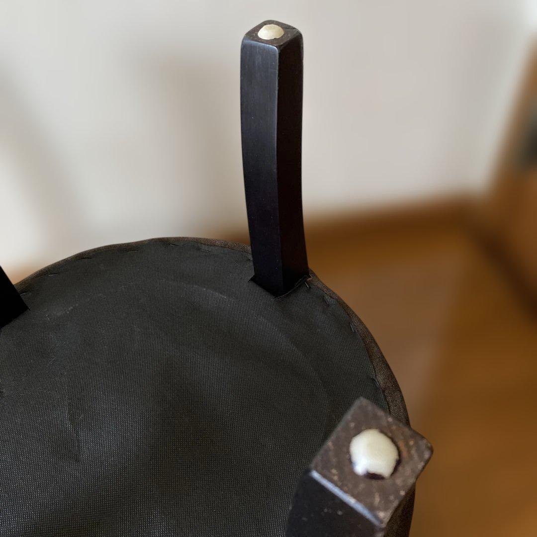 東京インテリア ブラウン ファブリック 円形スツール