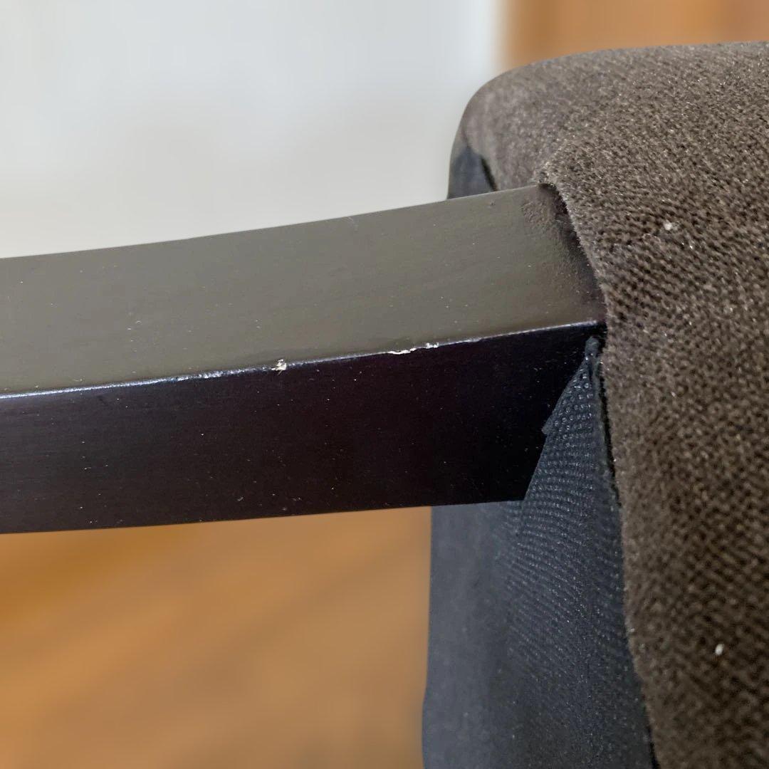 東京インテリア ブラウン ファブリック 円形スツール