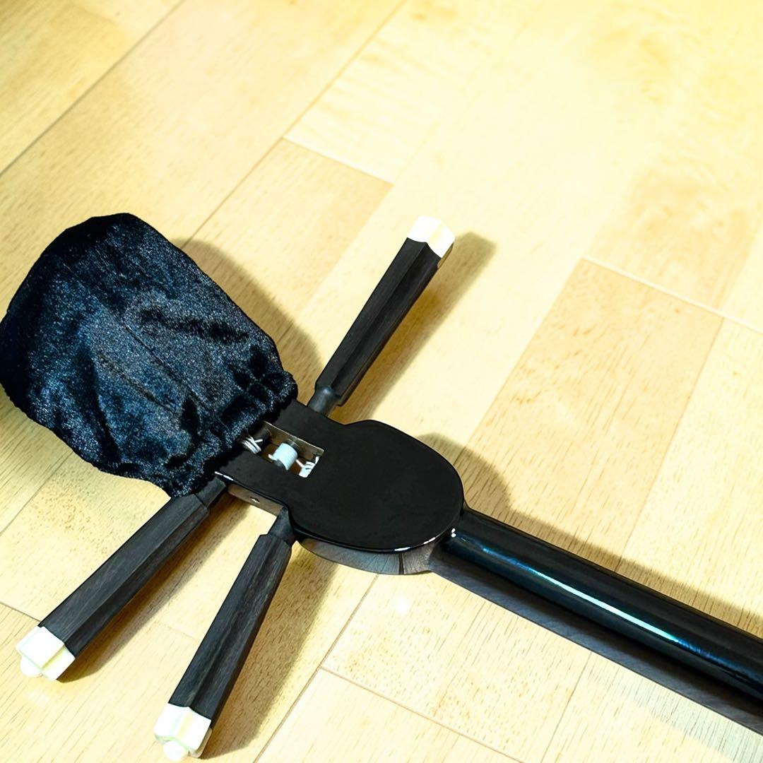 ほぼ未使用級❣️極美品✨沖縄三線 人工皮 天裏金箔仕上げ 付属品充実 専用ケース付