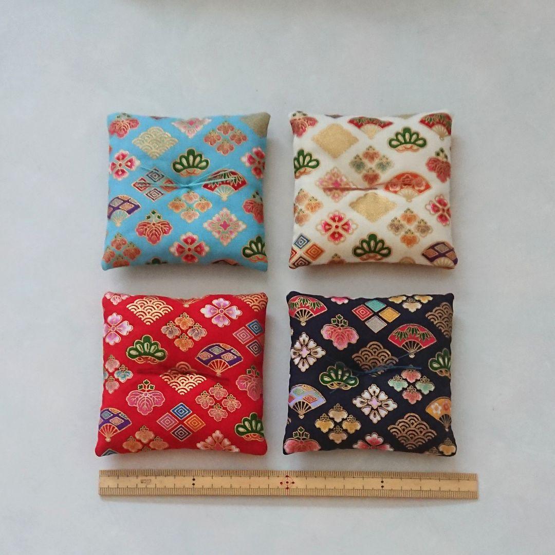 ミニ座布団 置物用 金彩菱形 オーダーページ ハンドメイド ミニチュア