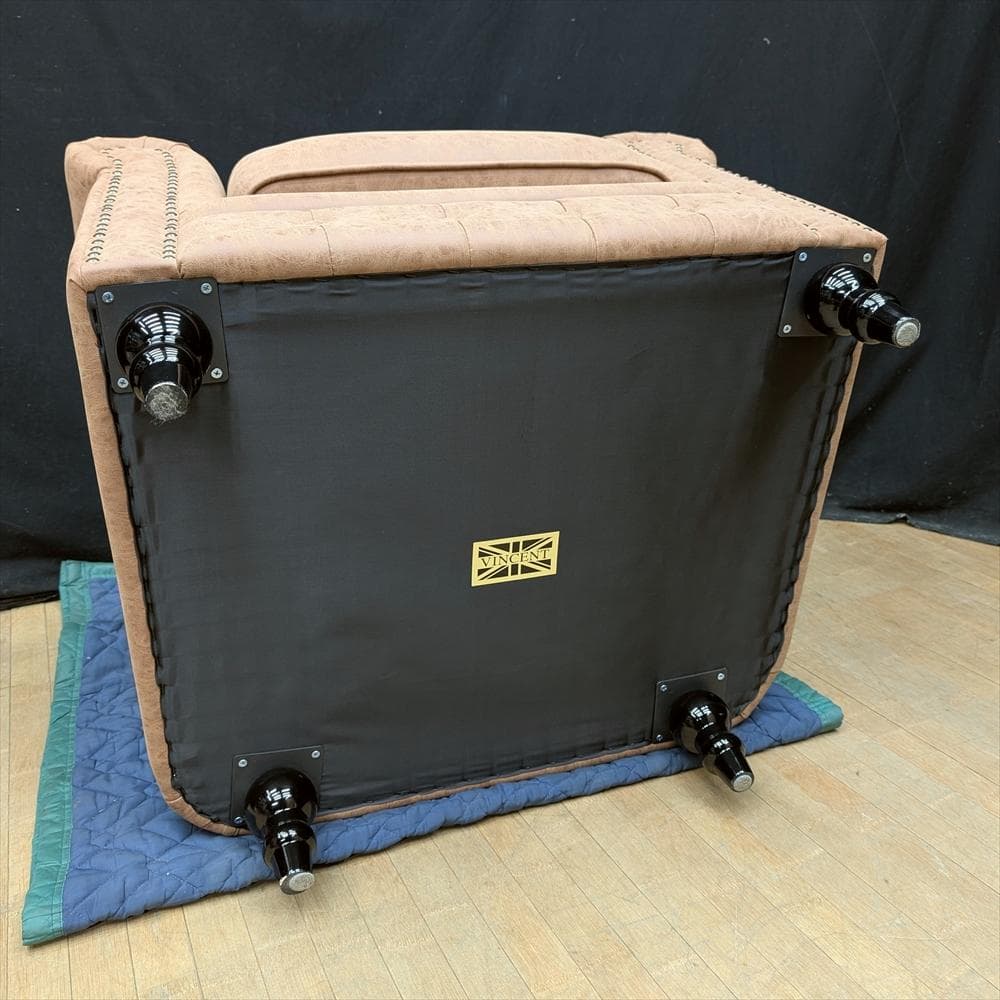 展示品　ヴィンセント　チェスターフィールド　シングルソファ　一人掛け　シングル