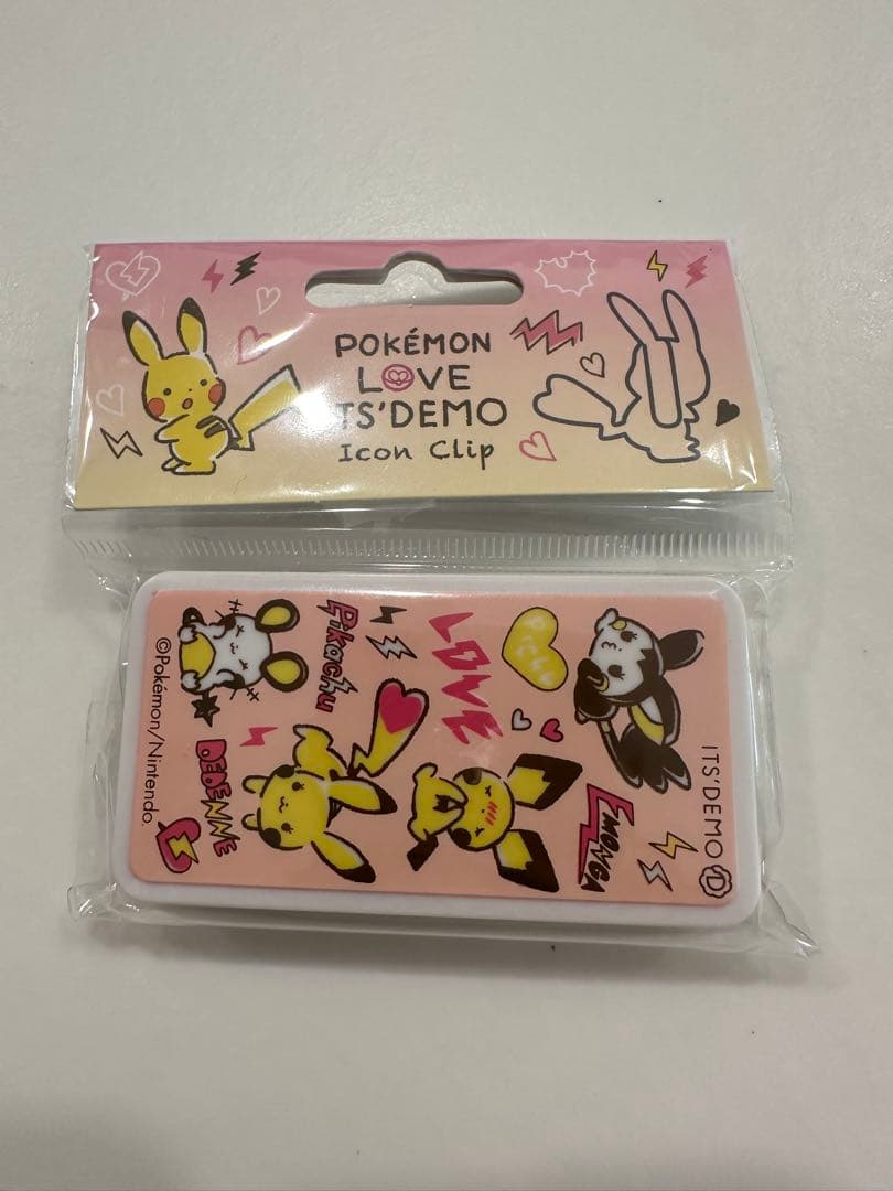 イッツデモ　ポケモン　電気ポケモンとピカチュウのクリップ　ペンケース　2点セット