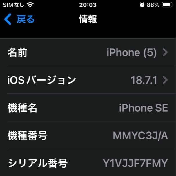 Apple iPhone SE 64GB 第3世代 最大容量96%