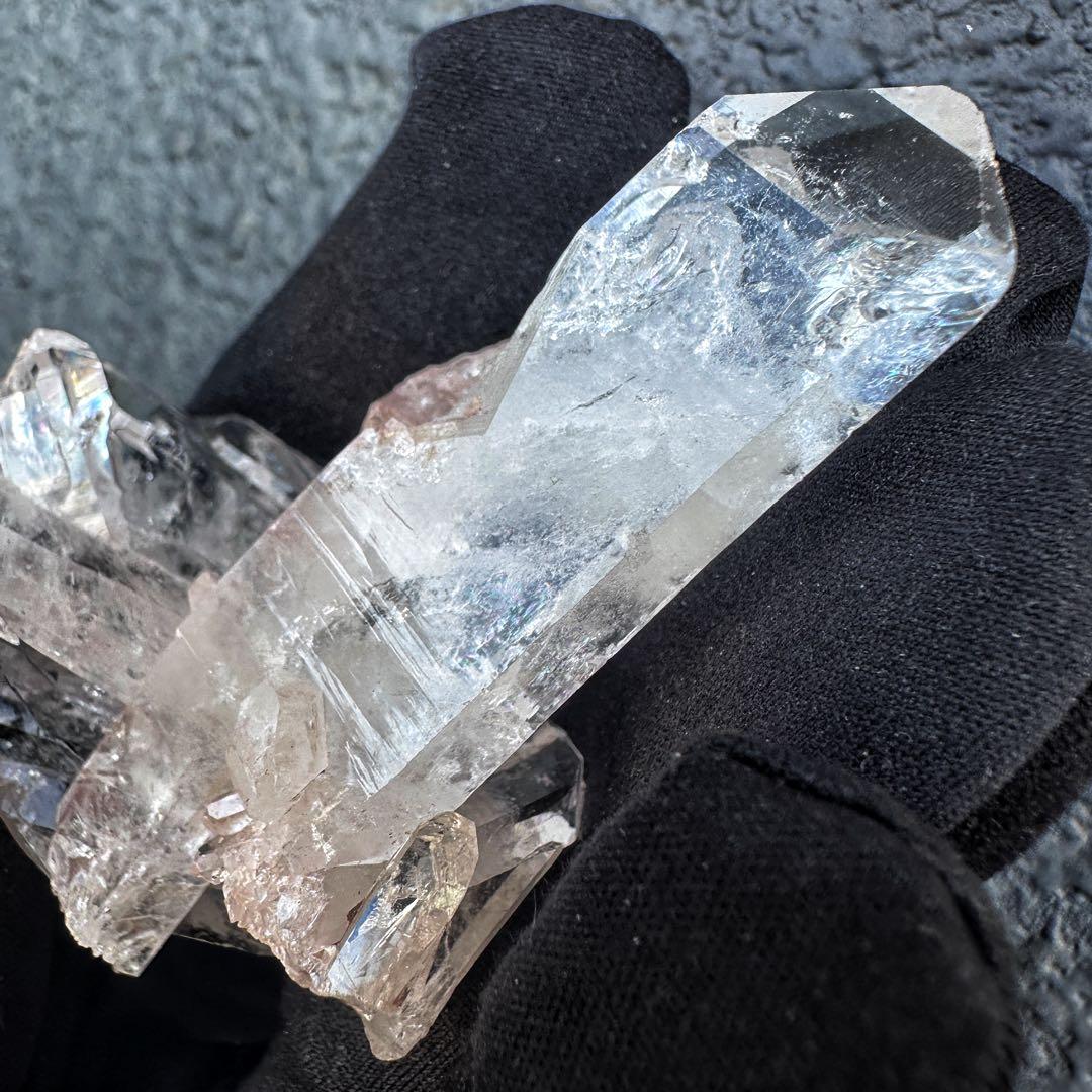 爆レア❗️高透明度❗レインボー♡ピンクレムリアンクォーツクラスター水晶A1364