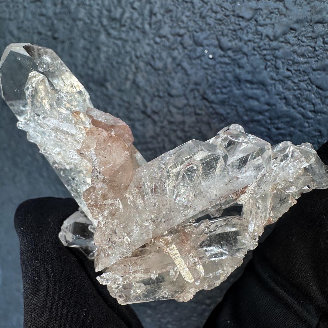 爆レア❗️高透明度❗レインボー♡ピンクレムリアンクォーツクラスター水晶A1364