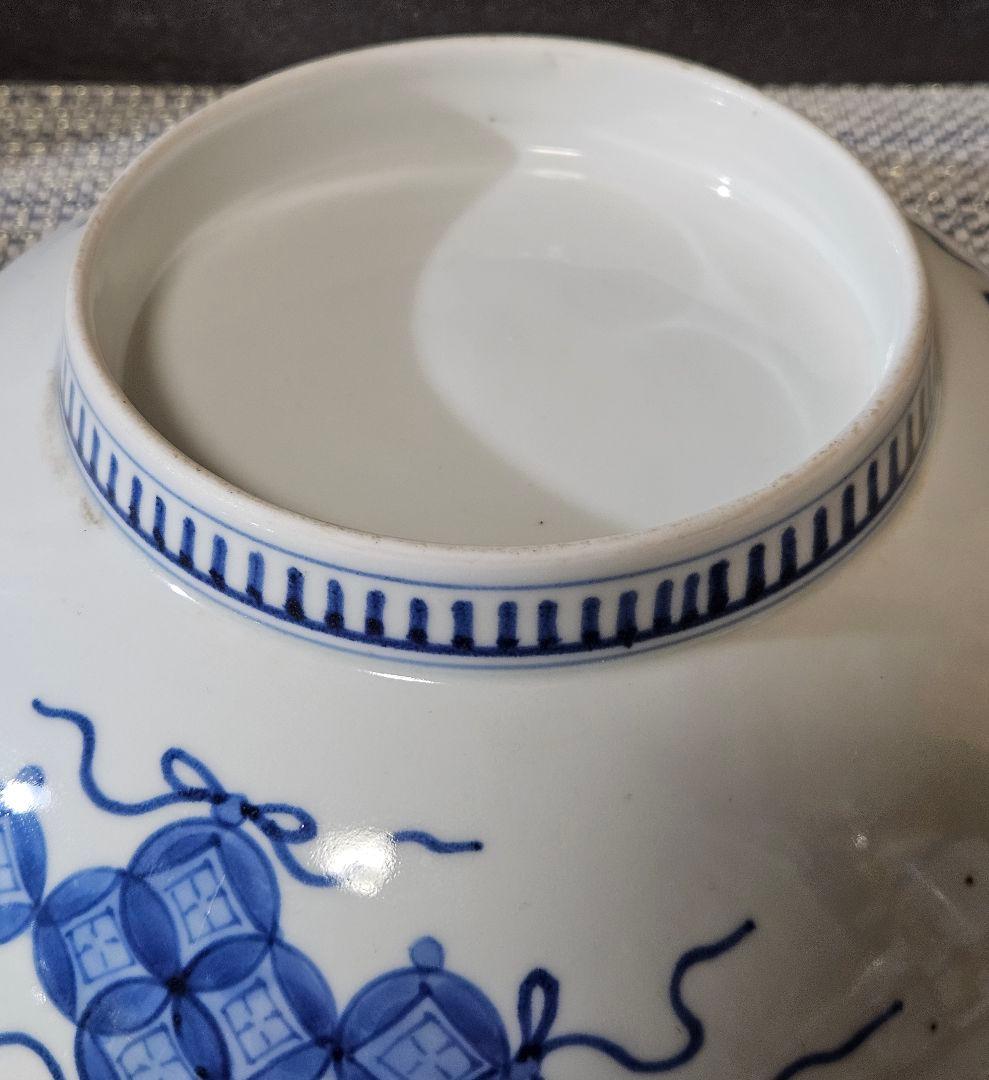 江戸時代後期　後期藍鍋島　芙蓉文様 櫛高台皿　径 約20.8cm