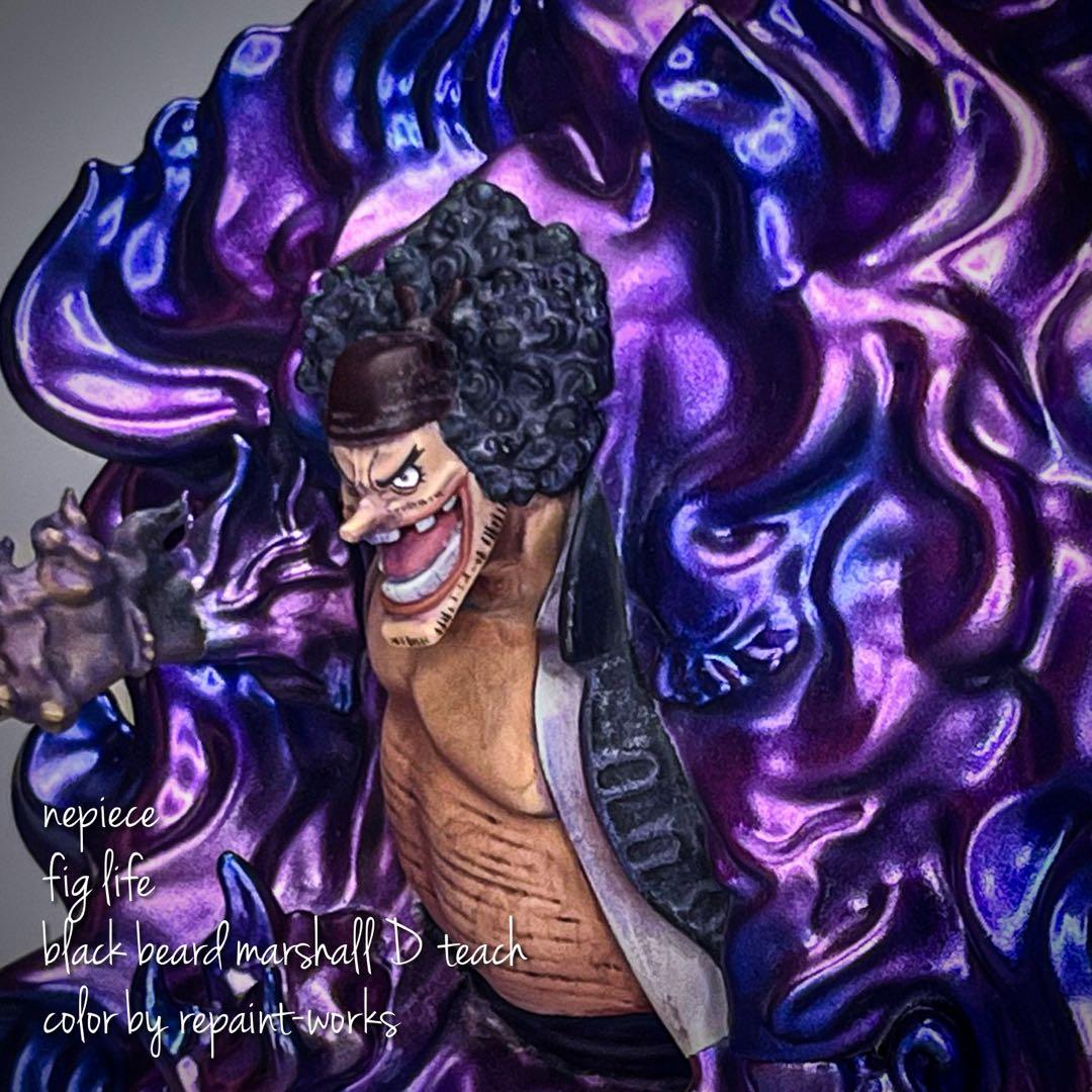 猫*田様 リペイント ワンピース 貯金箱 黒ひげ フィギュア マーシャル・D・テ