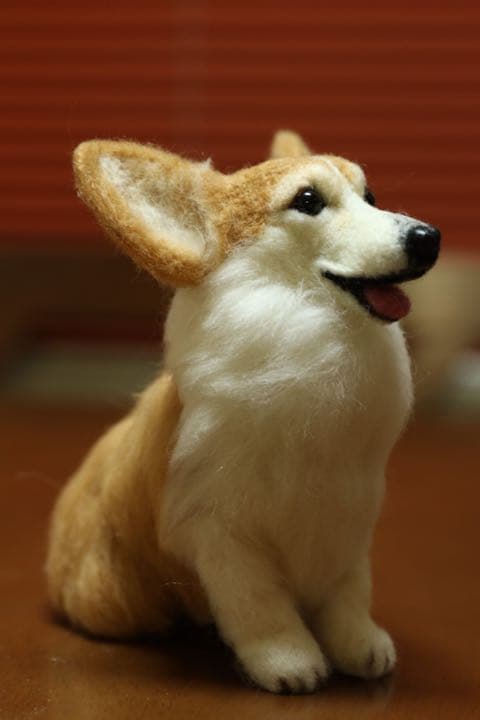 羊毛フェルト　ウェルシュコーギー