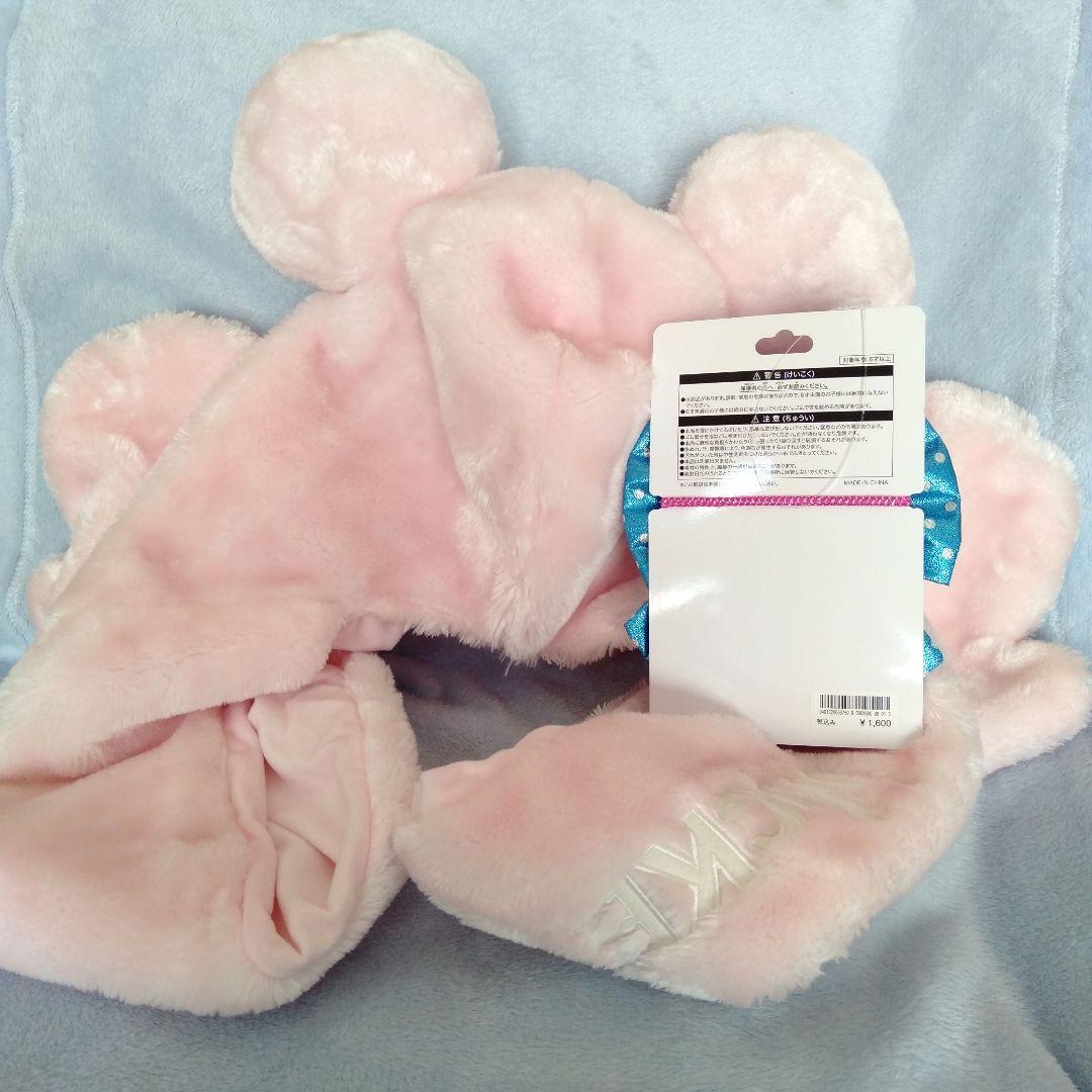 ミニー　ピンクファンキャップ　マフラー＆パルパルーザ　リボン２点セット　ミッキー