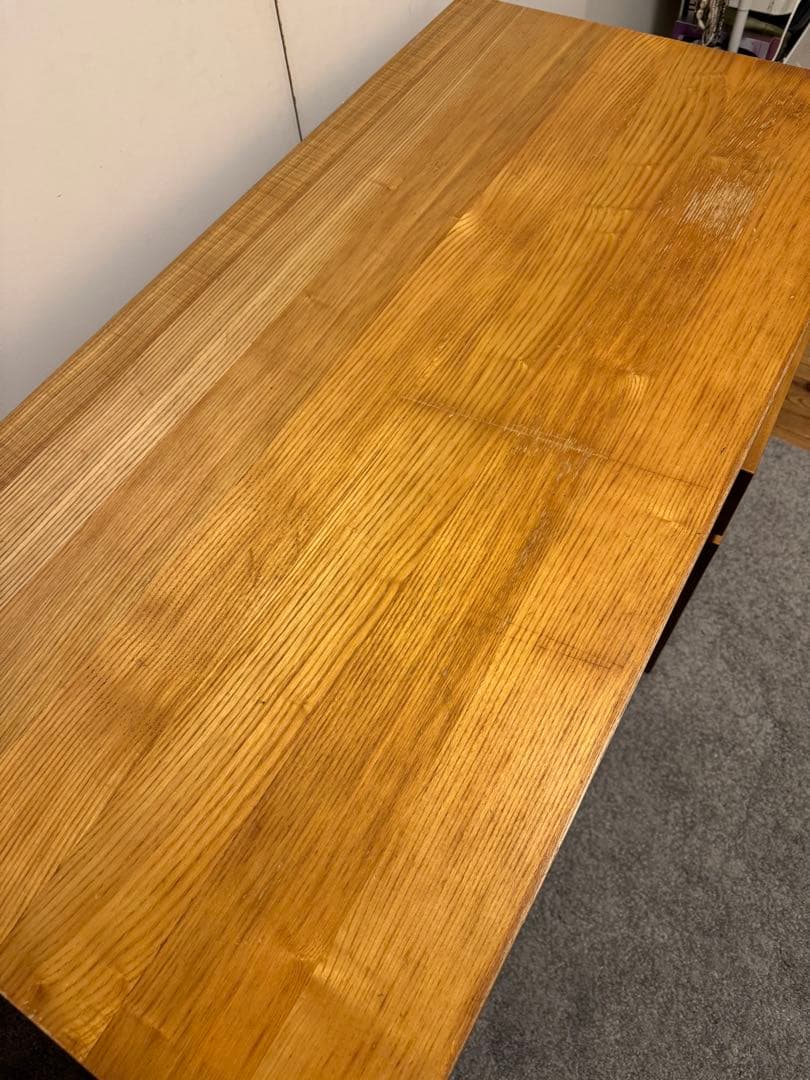 無印良品　タモ勉強机 引き出し付き　机のみ