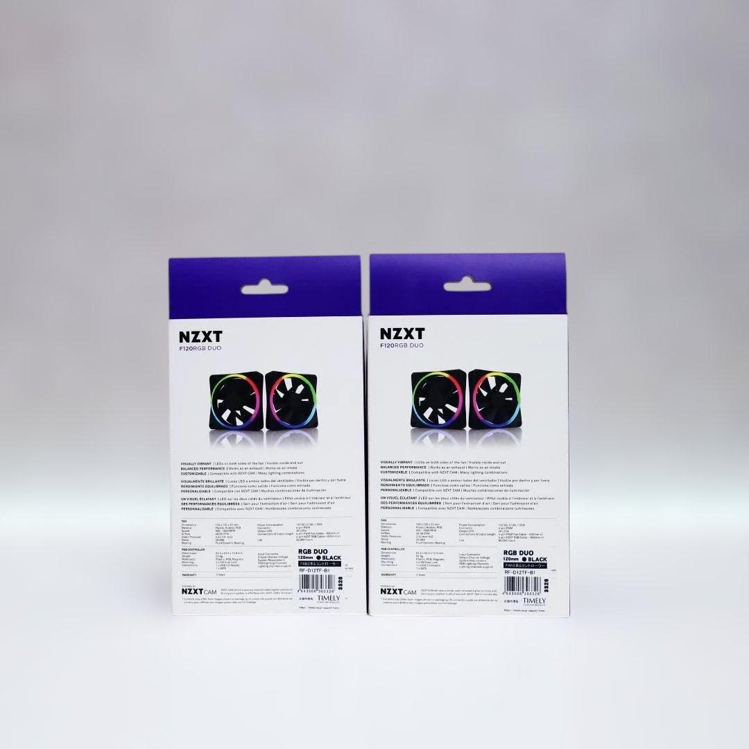 NZXT F120 RGB DUO BLACK 3個入×2個　㉜