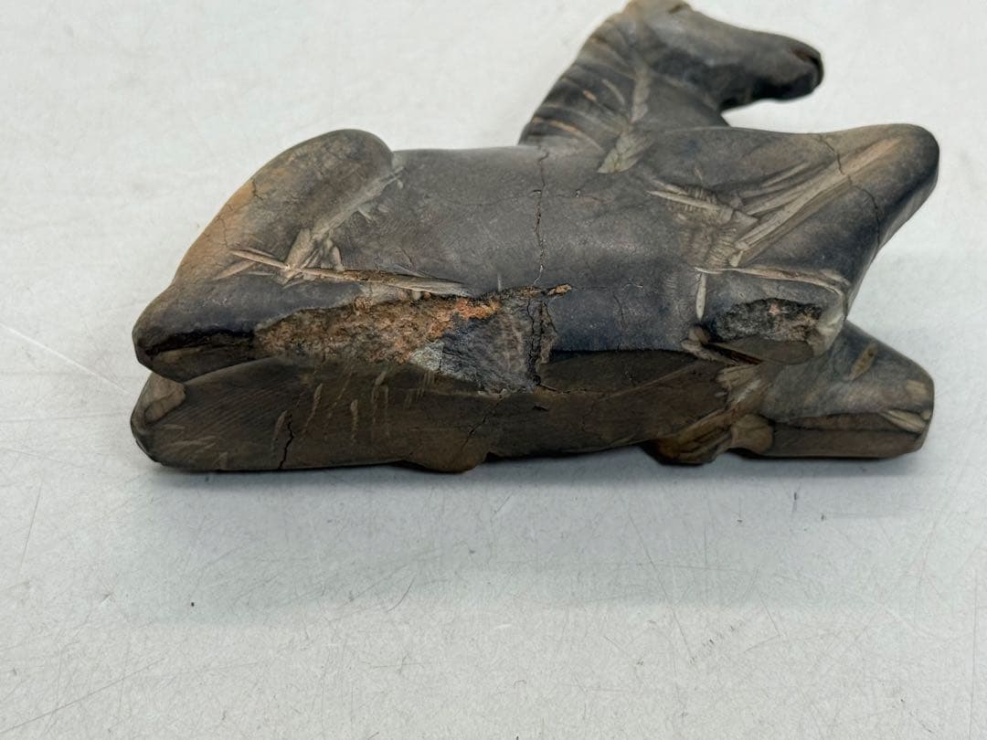 中国　漢時代　玉馬　発掘品　126g 送料込み260131