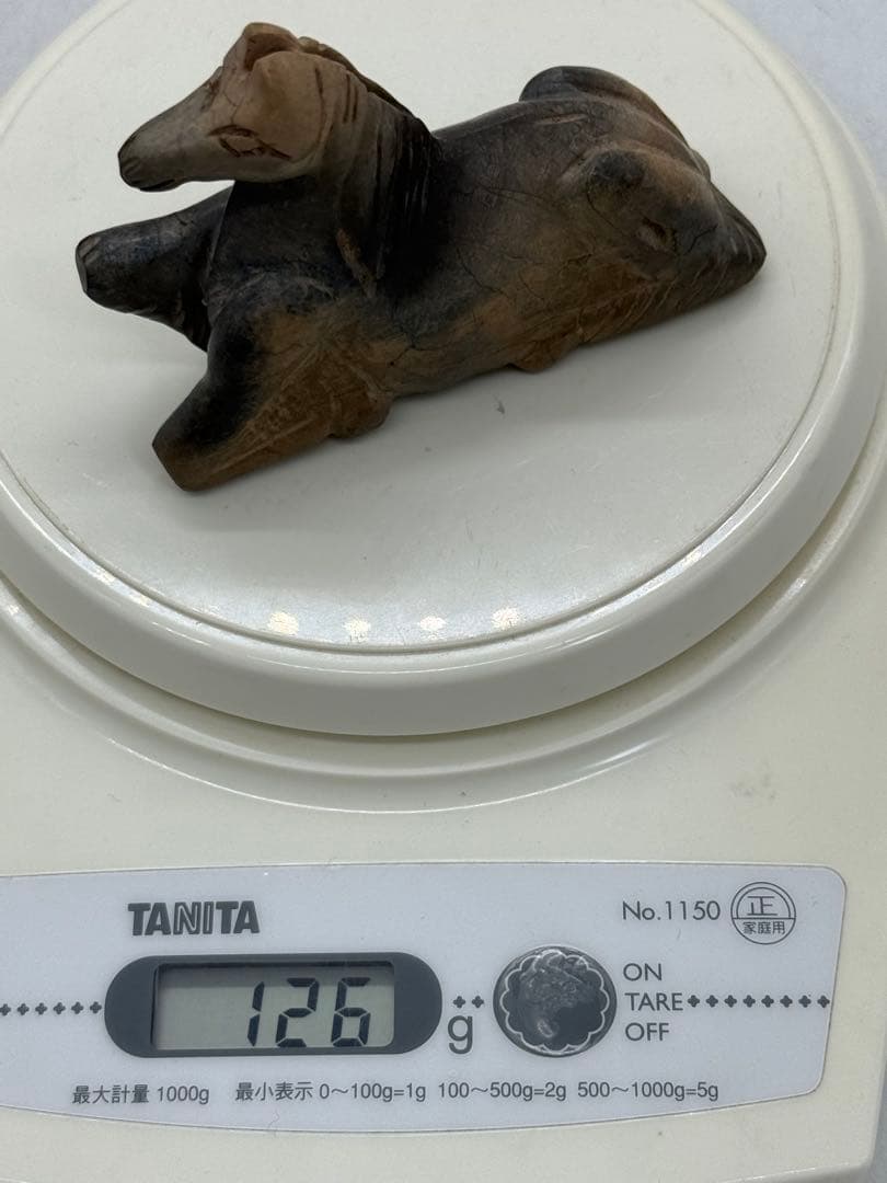 中国　漢時代　玉馬　発掘品　126g 送料込み260131
