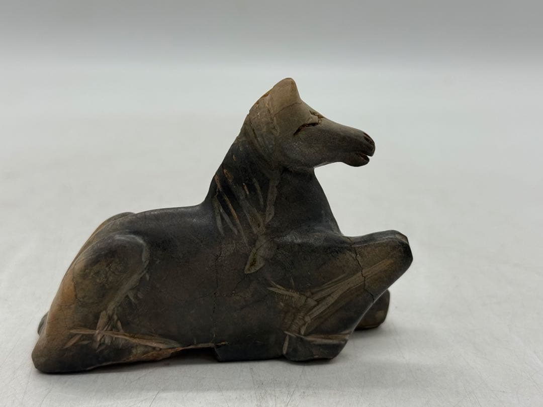中国　漢時代　玉馬　発掘品　126g 送料込み260131