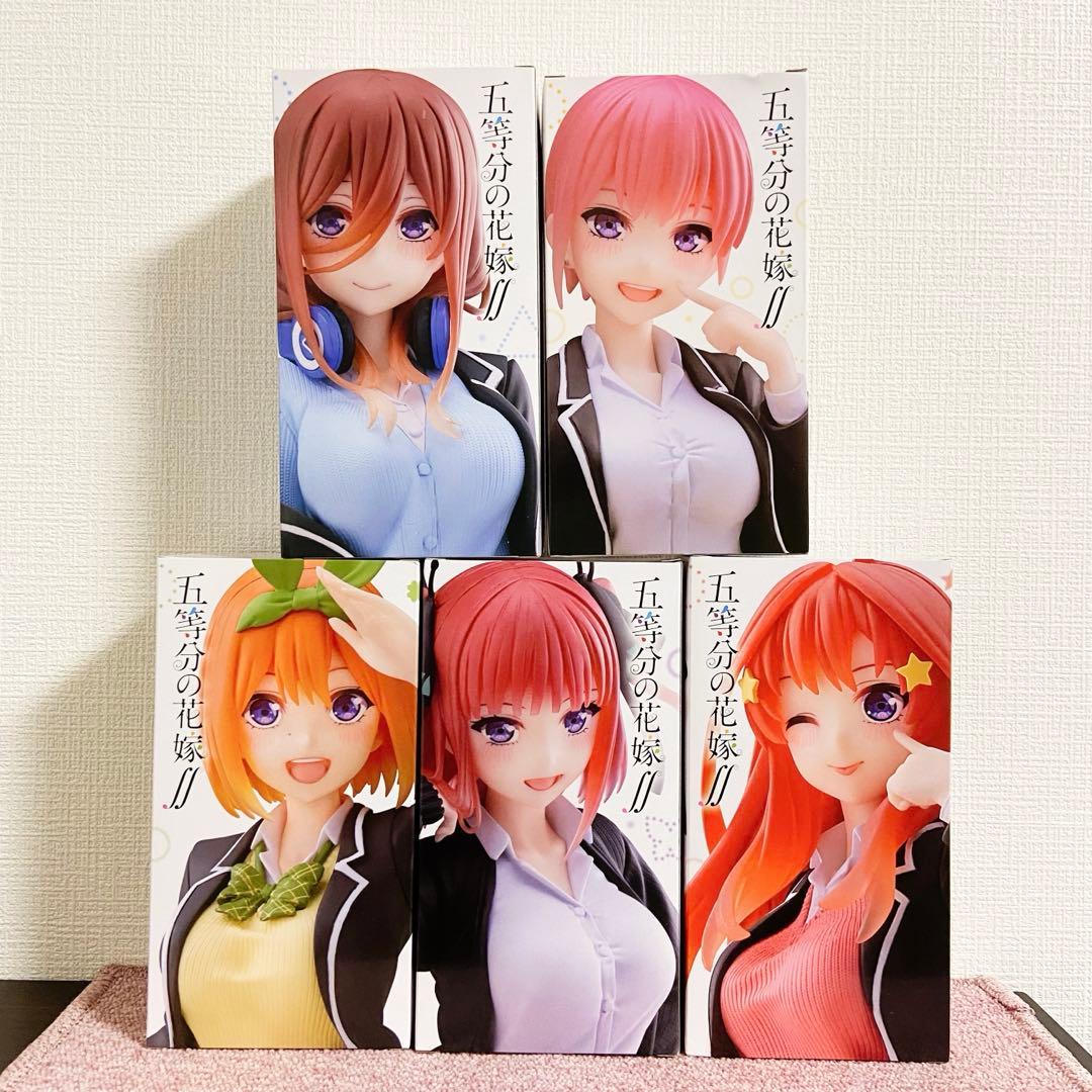 五等分の花嫁Colorfulフィギュア 制服ver. 　5種セット