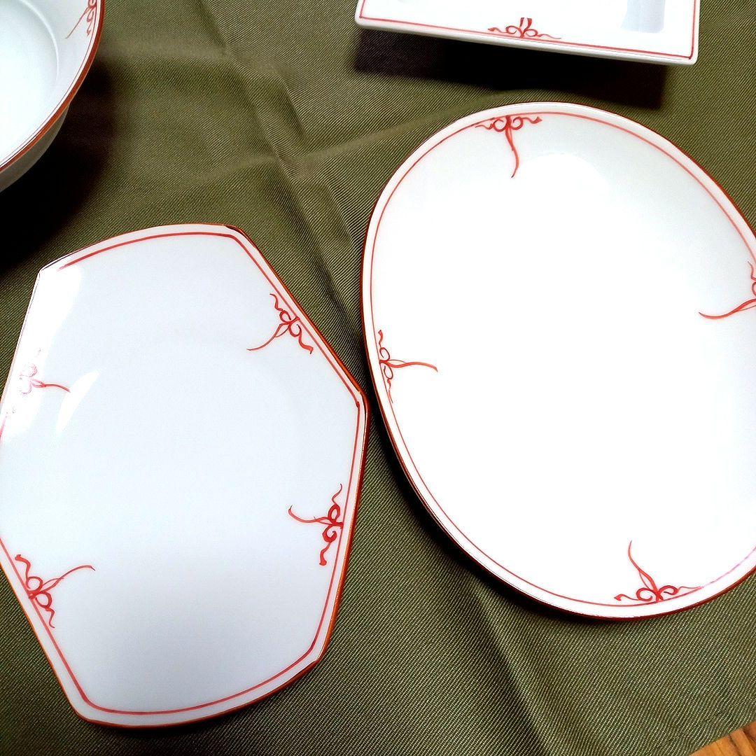 波佐見焼 洸琳窯 渕ヨーラクシリーズ皿4枚セット 未使用品