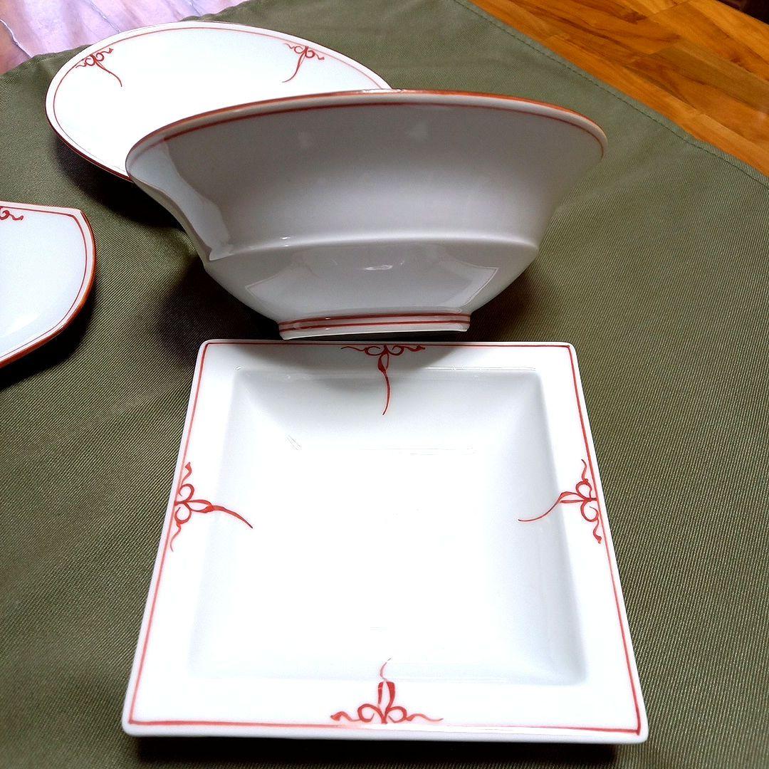 波佐見焼 洸琳窯 渕ヨーラクシリーズ皿4枚セット 未使用品