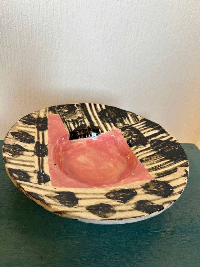 ★作家もの器★キムホノ★リムボウル★1★新品未使用★ハット型鉢アートピース