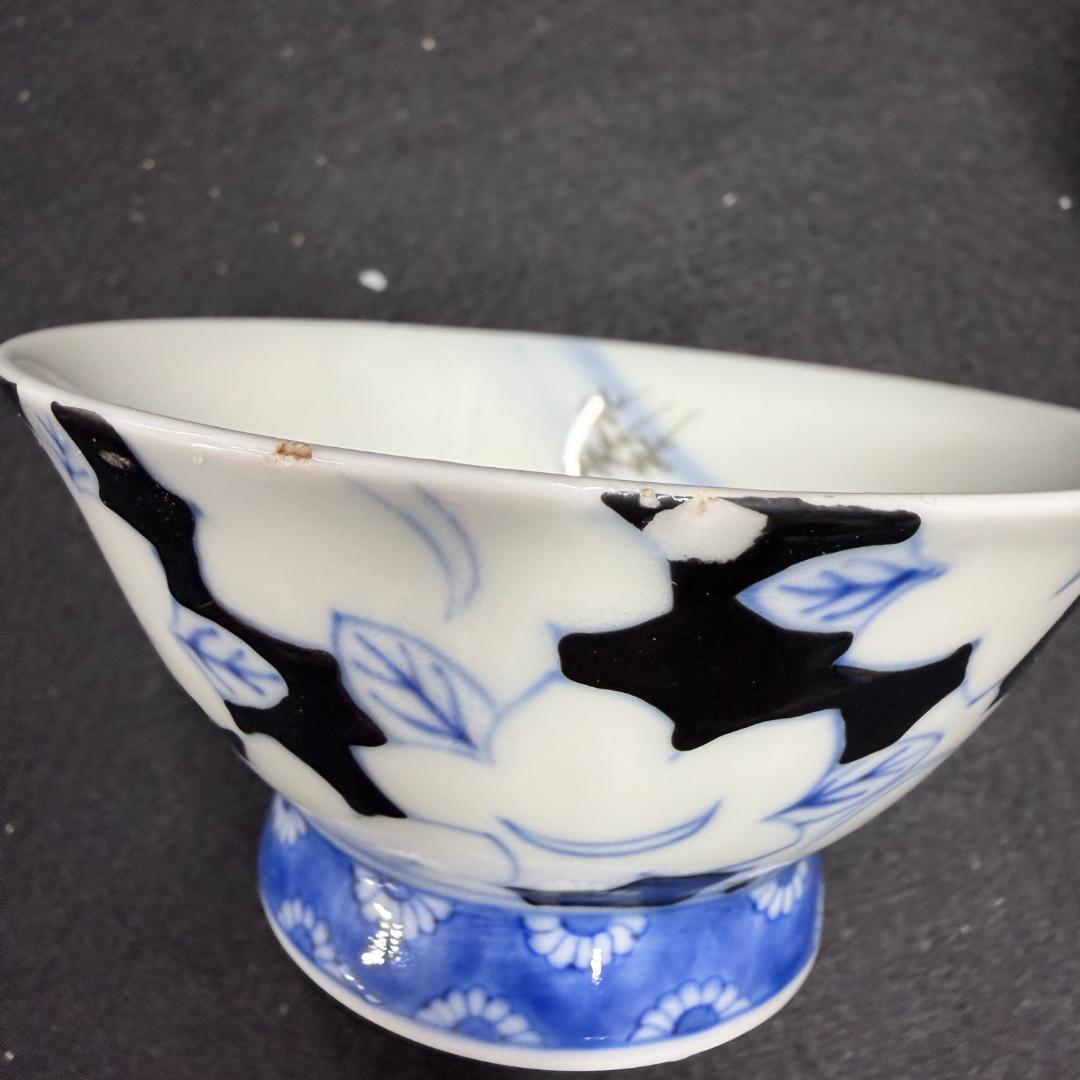 希少品！深川　明治時代　香蘭社深川製　茶碗　絵変わり5個 共箱