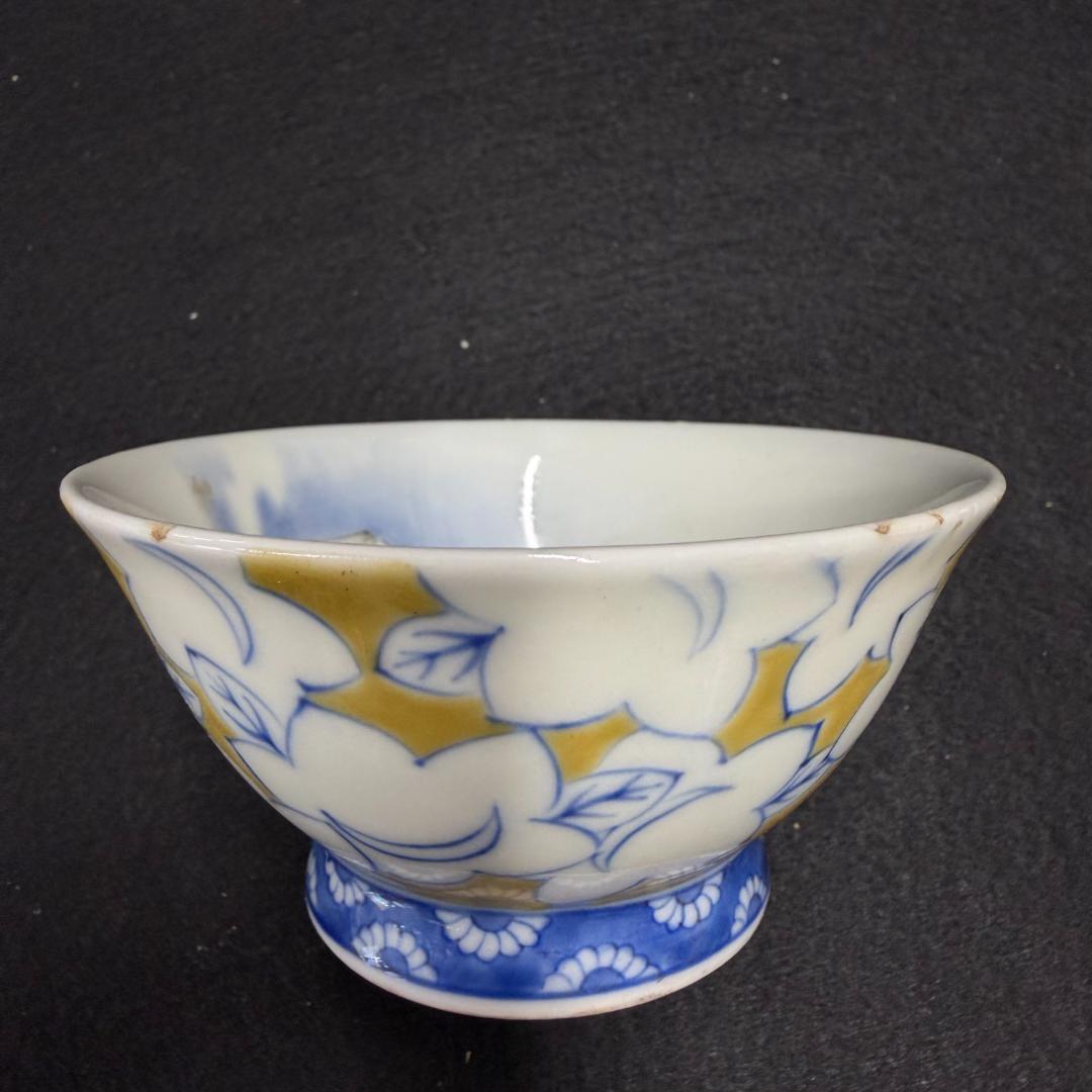 希少品！深川　明治時代　香蘭社深川製　茶碗　絵変わり5個 共箱