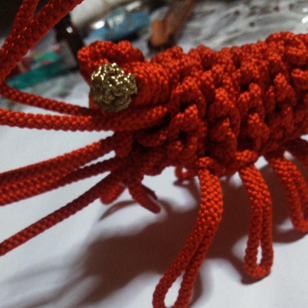 伊勢海老　組み紐飾り置物