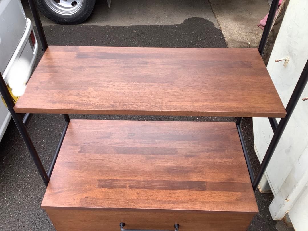 あずき 幅74cm ニトリ チェストラック ダンテ2 ディスプレイラック