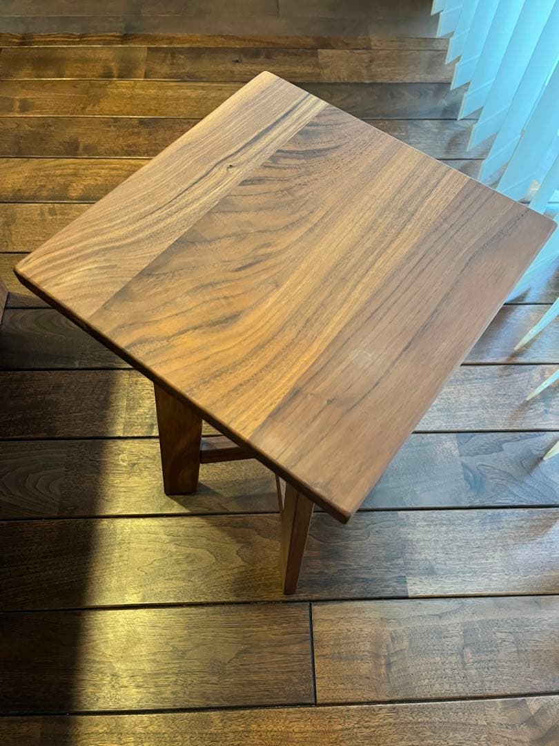 ■スツール★ウォールナット椅子★チェア★高さ約46.５センチ美品