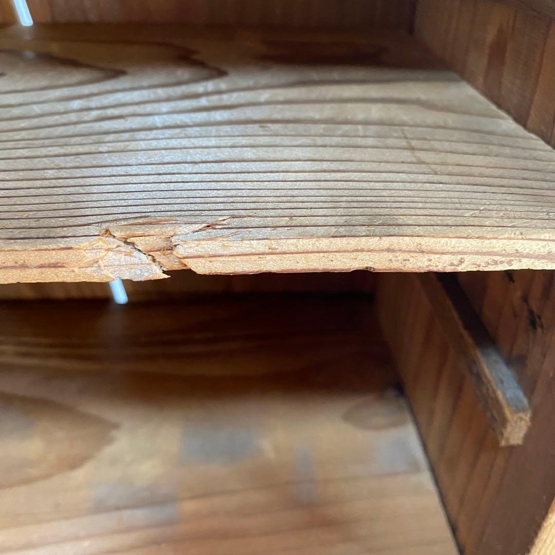 アンティーク オープンラック 飾り棚 ディスプレイ 無垢材 無塗装 z695