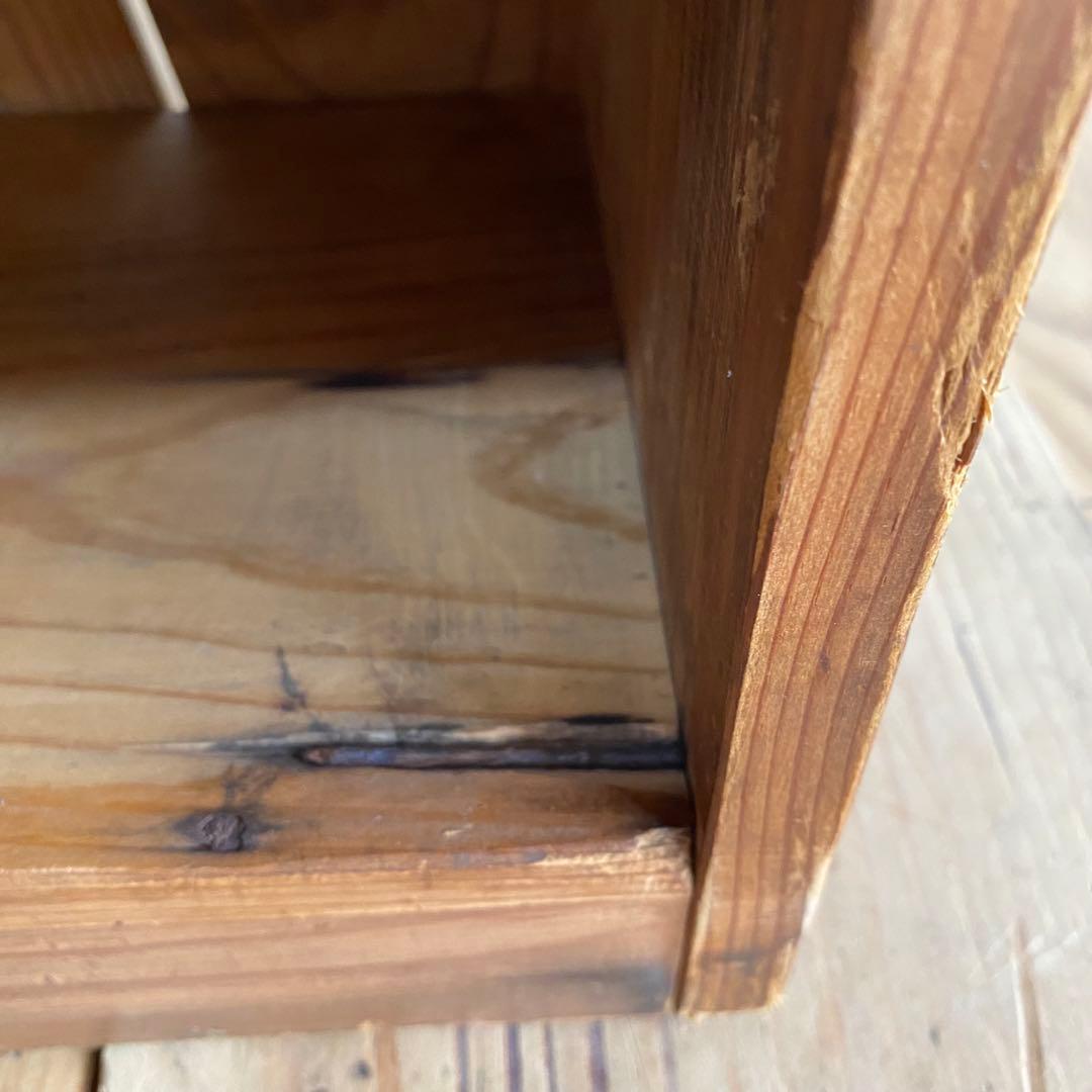 アンティーク オープンラック 飾り棚 ディスプレイ 無垢材 無塗装 z695