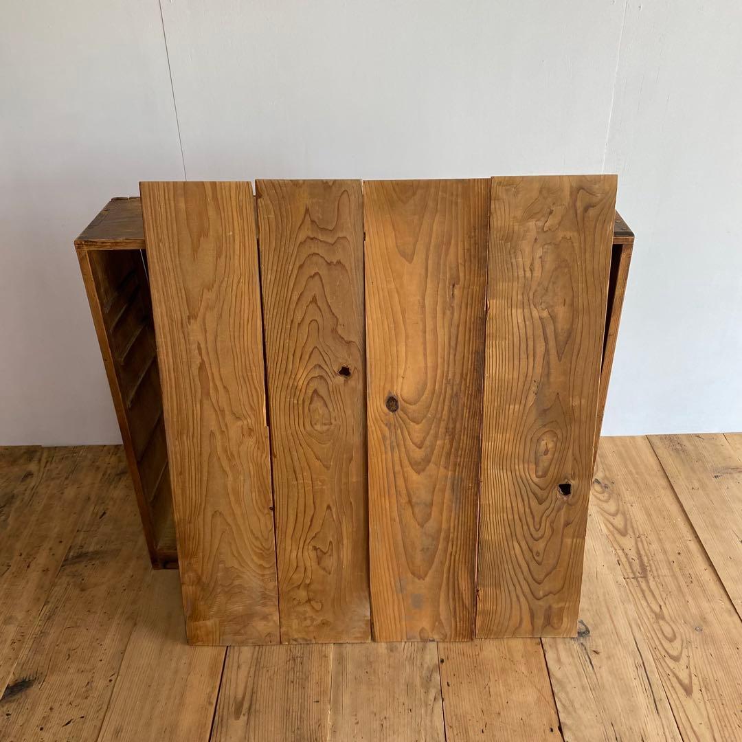 アンティーク オープンラック 飾り棚 ディスプレイ 無垢材 無塗装 z695