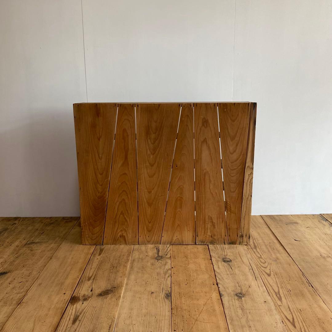 アンティーク オープンラック 飾り棚 ディスプレイ 無垢材 無塗装 z695